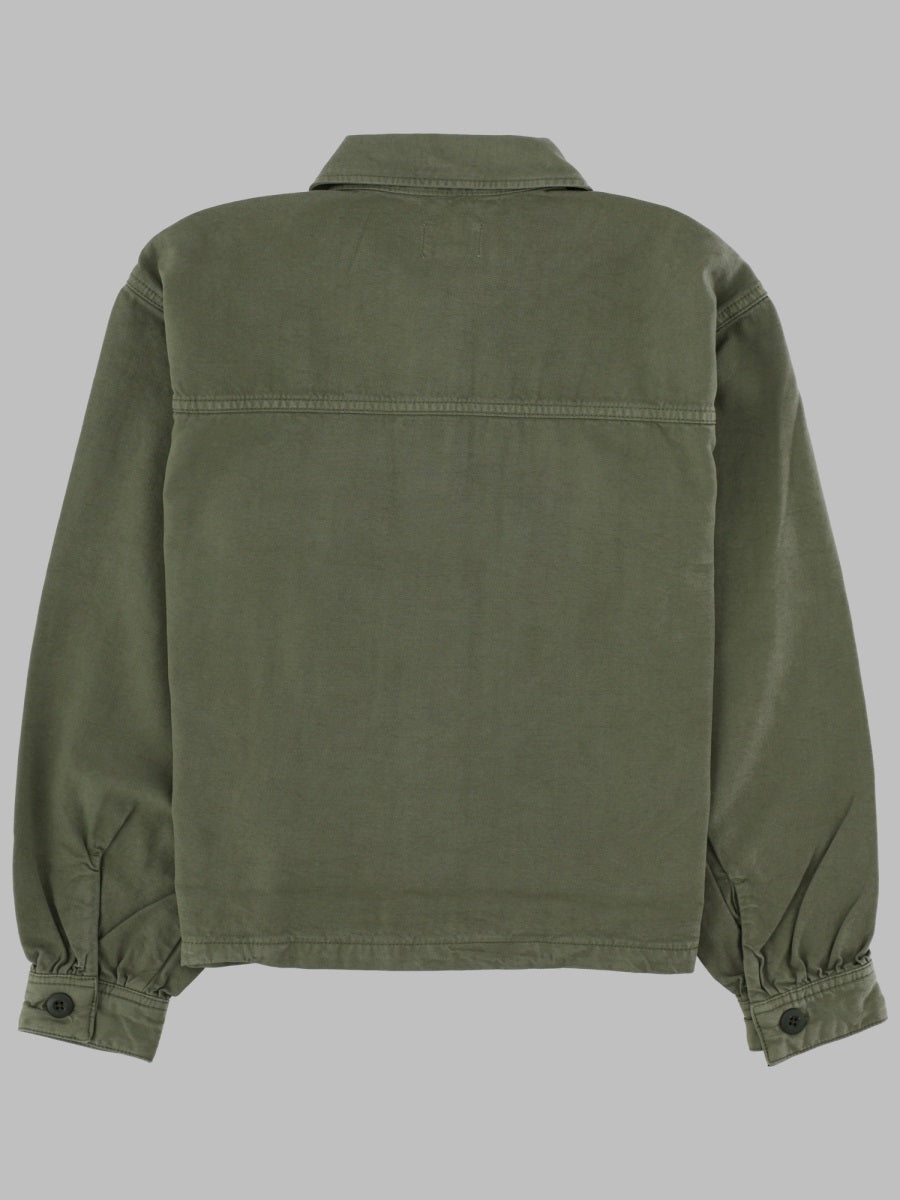 Bellerose Lyocell-Cotton Blend Overshirt — Green, view 2