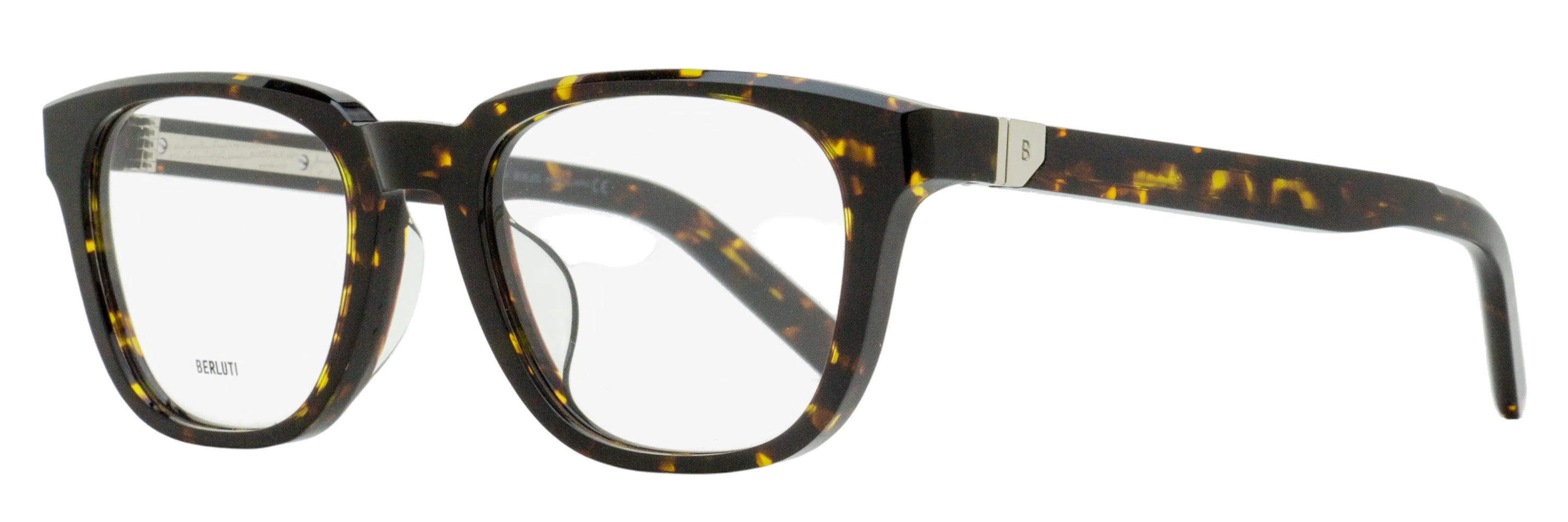 Berluti BL50019U Classic Rectangular Acetate Eyeglasses — Havana by Berluti