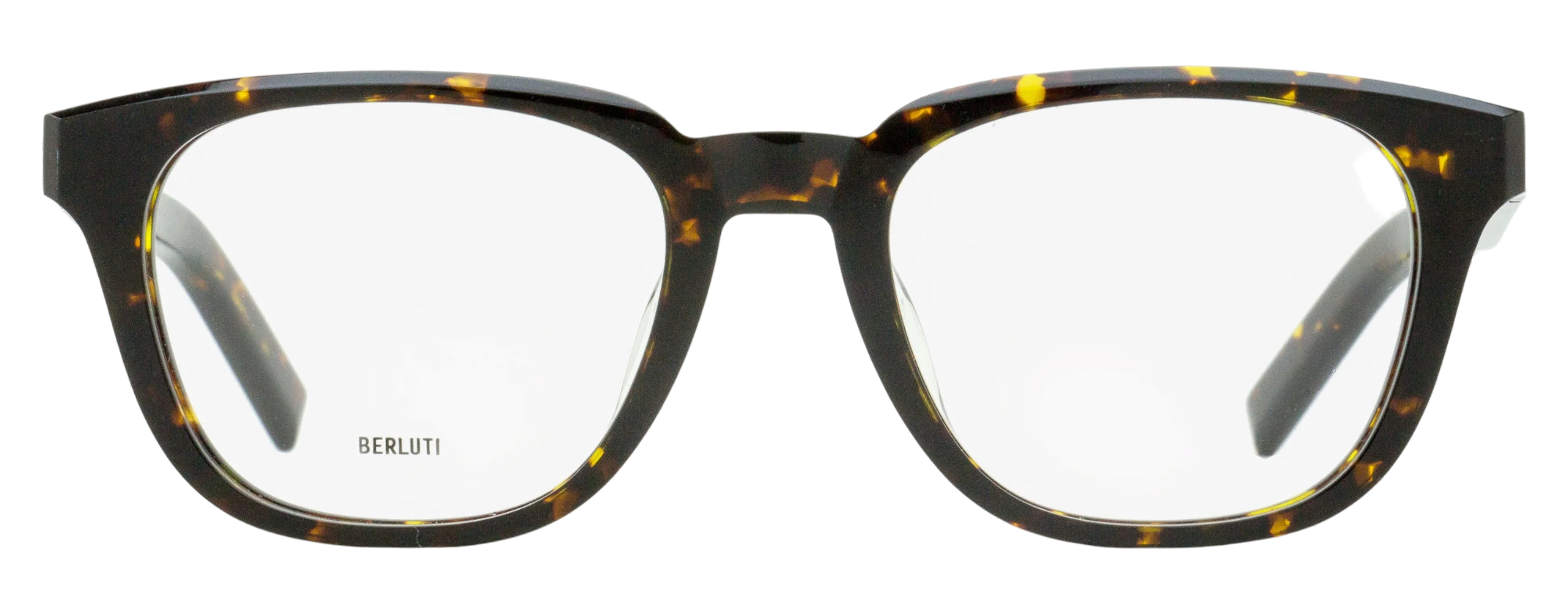 Berluti BL50019U Classic Rectangular Acetate Eyeglasses — Havana, view 2