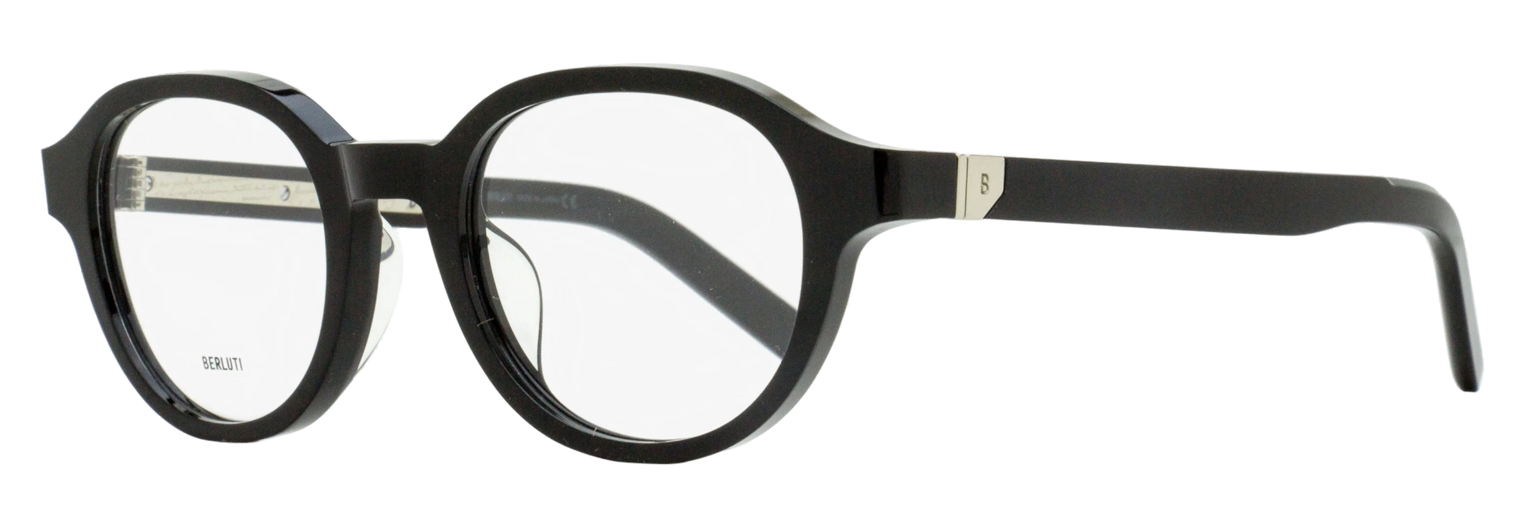 Berluti BL50020U Oval Acetate Eyeglasses — Black by Berluti