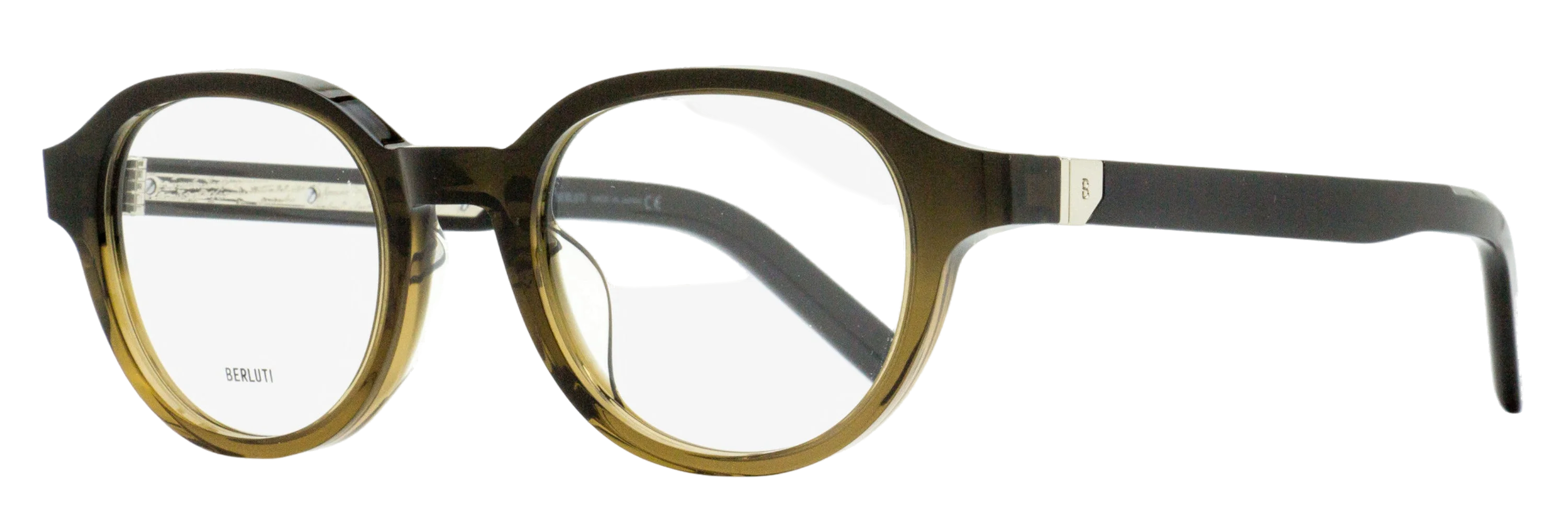 Berluti BL50020U Oval Acetate Eyeglasses — Brown by Berluti