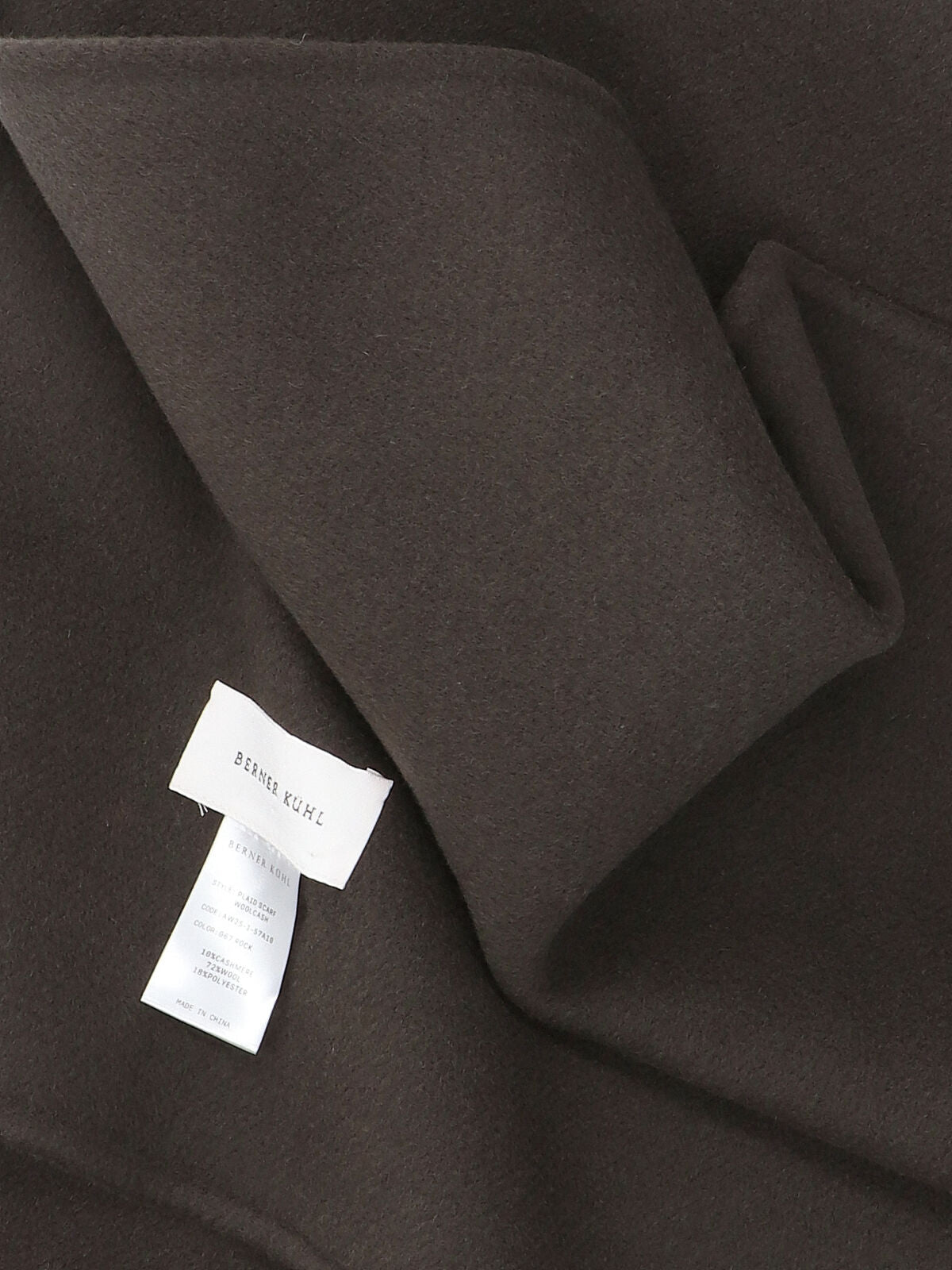 Berner Kuhl Wool & Cashmere Scarf — Brown, view 3