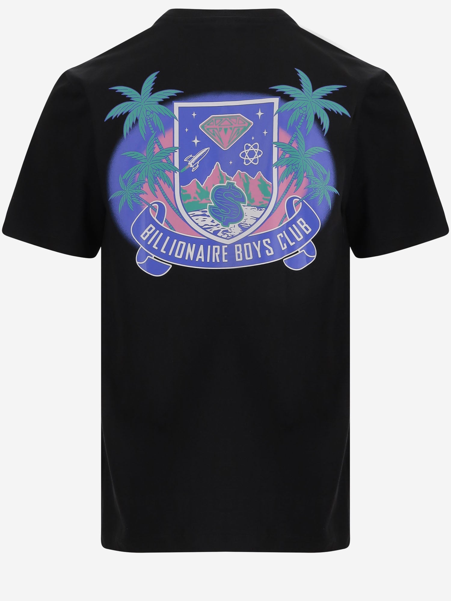 Billionaire Boys Club Logo-Embroidered Cotton T-Shirt — Black, view 2