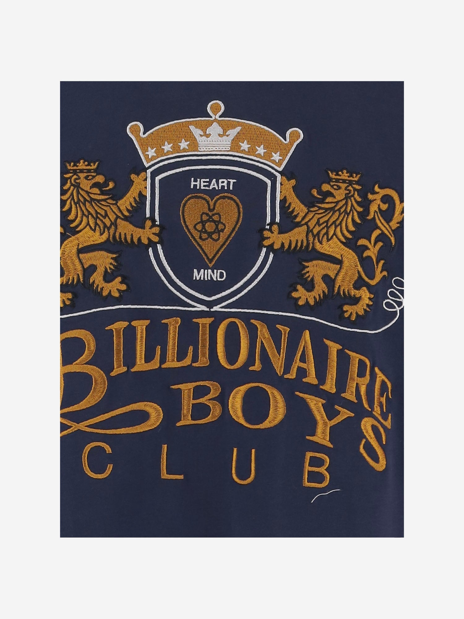 Billionaire Boys Club Logo-Embroidered Crest T-Shirt — Navy, view 3