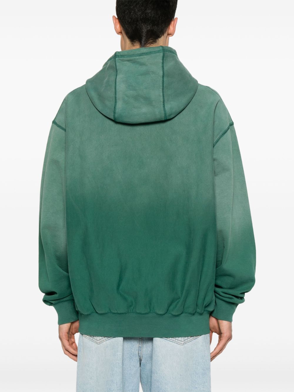Billionaire Logo Embroidered Hoodie — Green, view 2