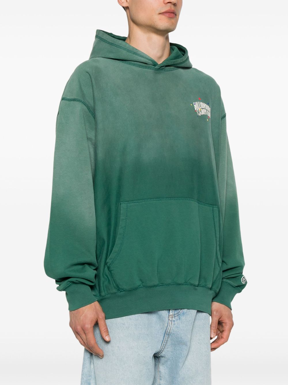 Billionaire Logo Embroidered Hoodie — Green, view 5