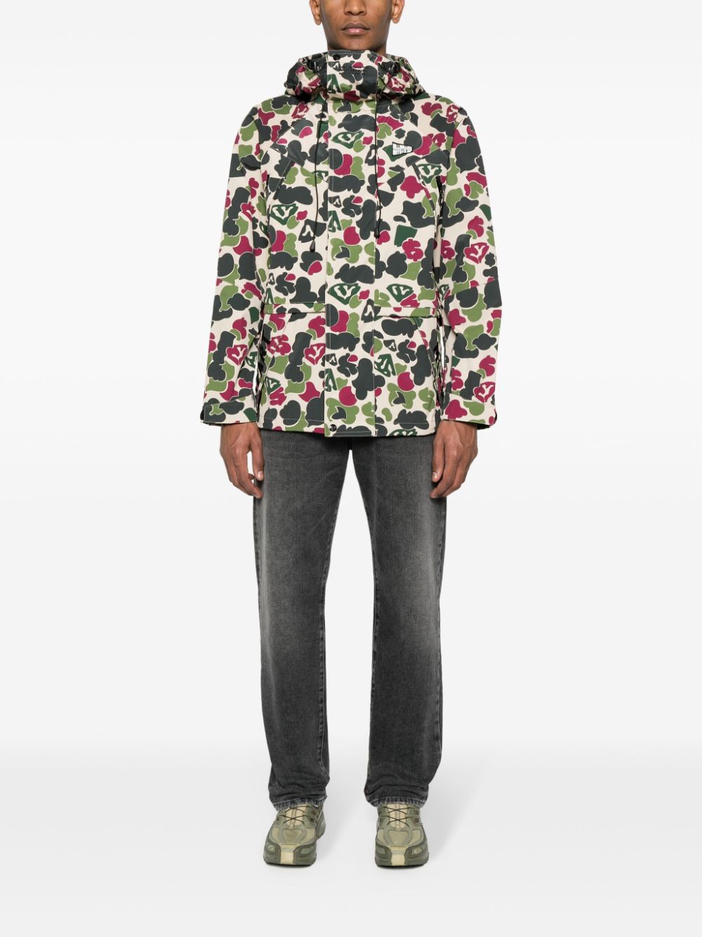 Billionaire Camouflage Print Scuba Jacket — Multicolor, view 5