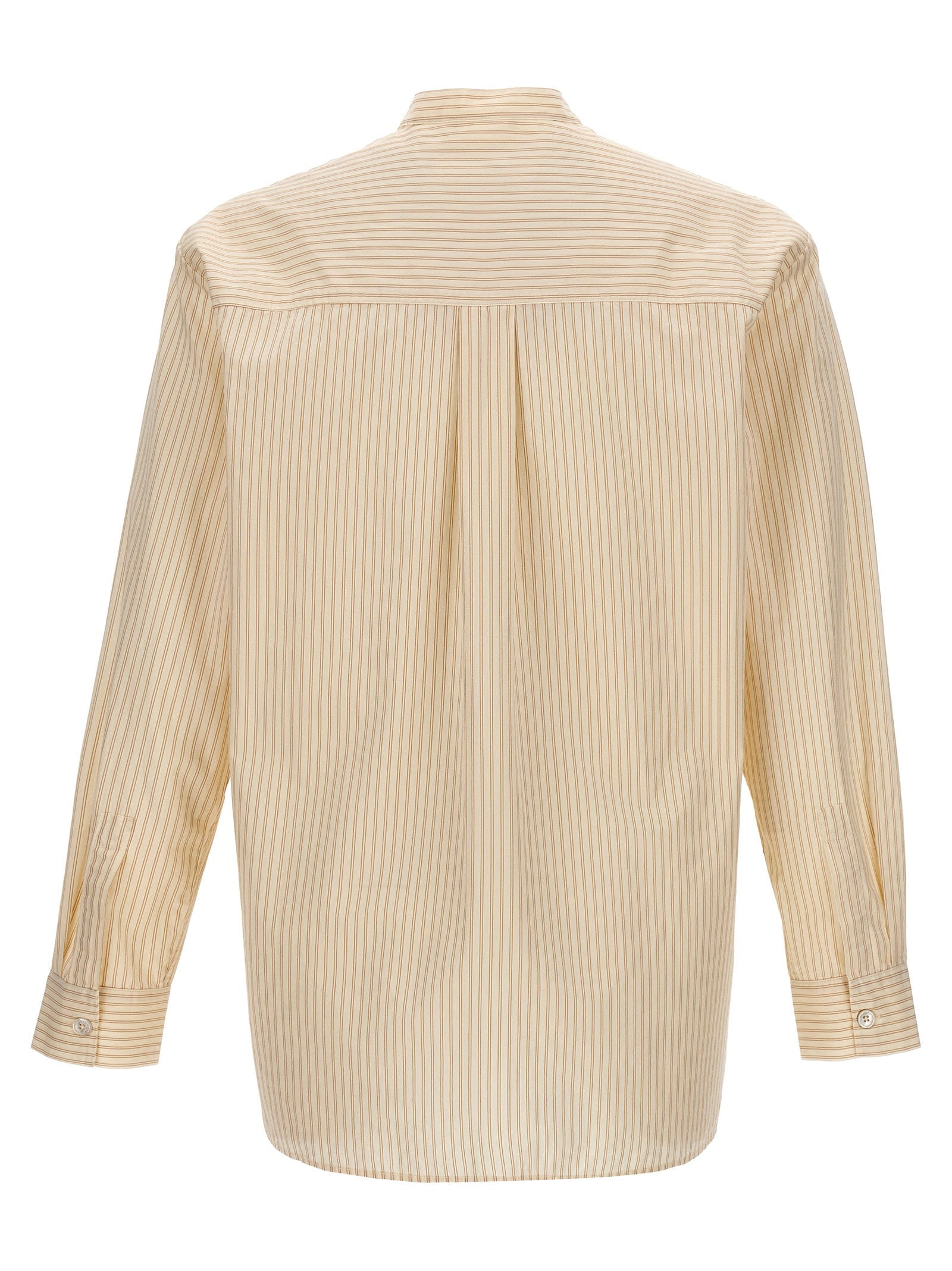 Birkenstock 1774 Striped Cotton Poplin Shirt — Cream, view 2