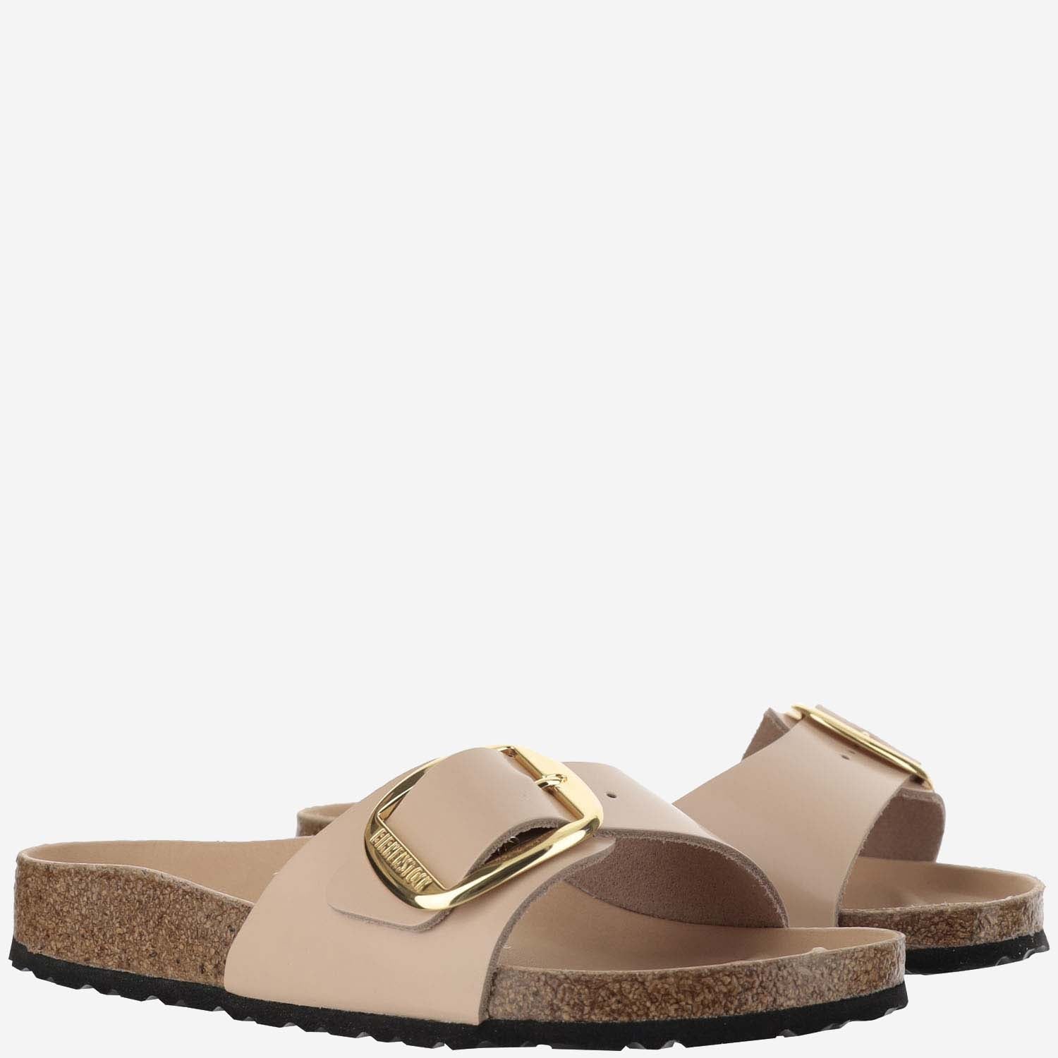 Birkenstock Suede with Adjustable Buckle Strap Sandal — Beige, view 3