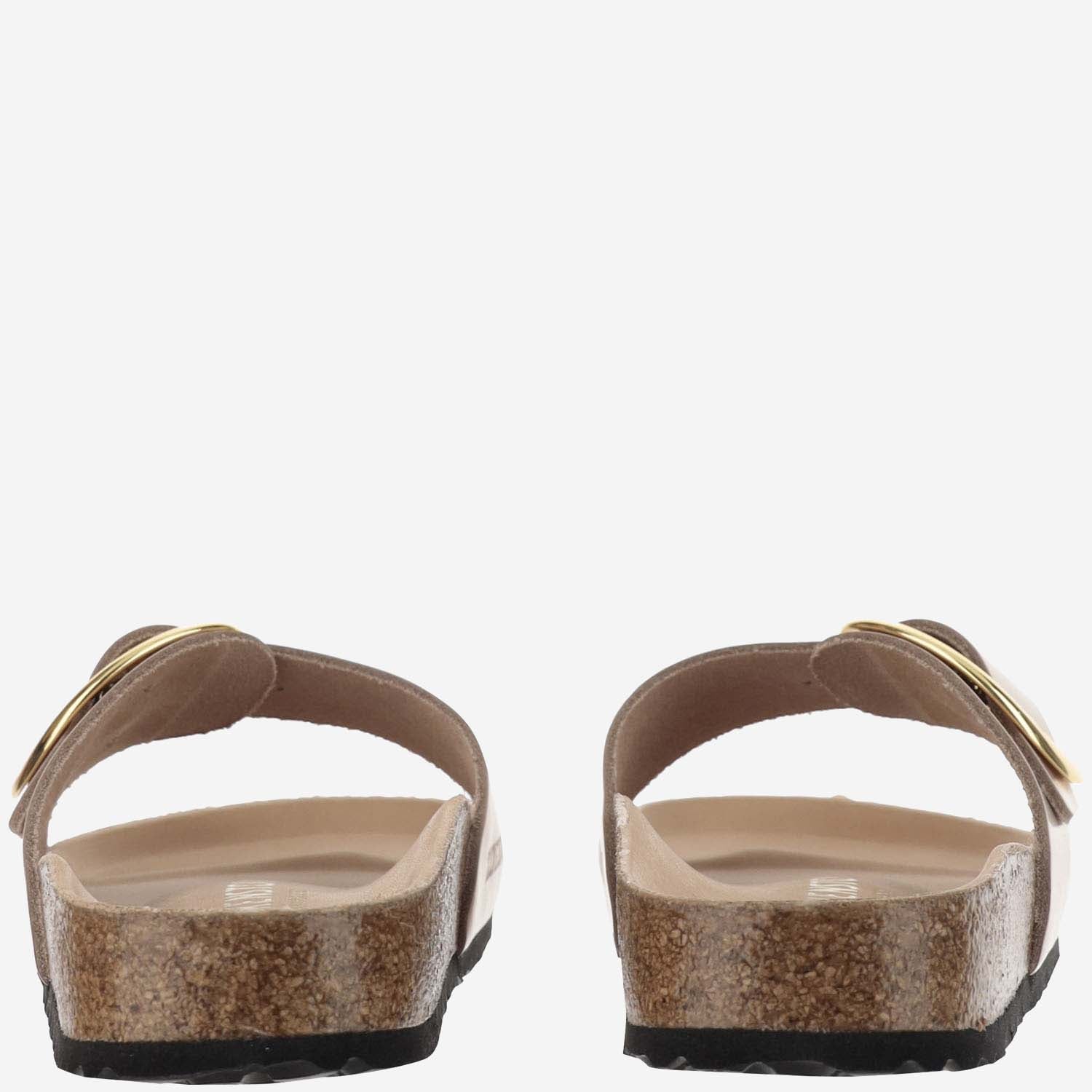 Birkenstock Suede with Adjustable Buckle Strap Sandal — Beige, view 4