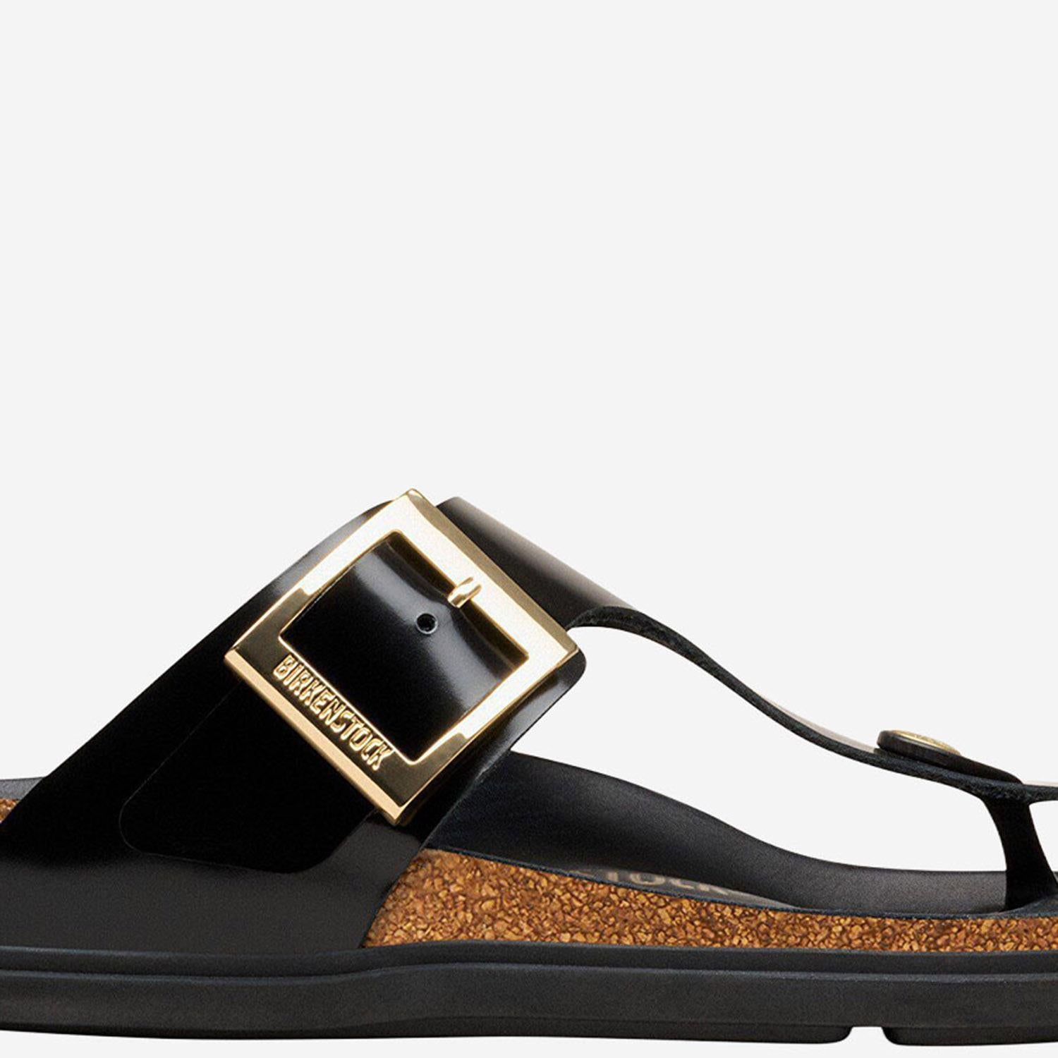 Birkenstock Gizeh Droplet Sandals — Black by Birkenstock