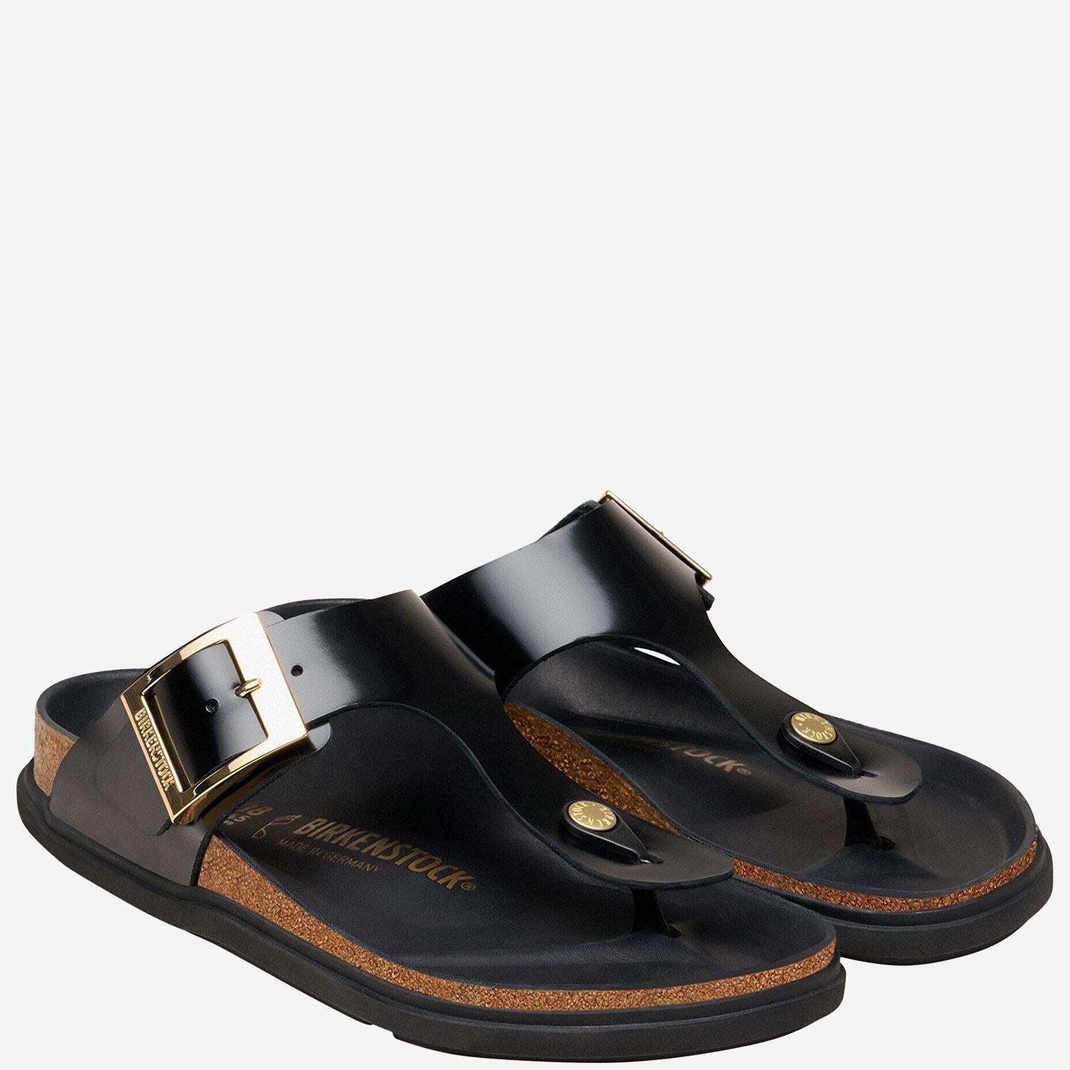 Birkenstock Gizeh Droplet Sandals — Black, view 3