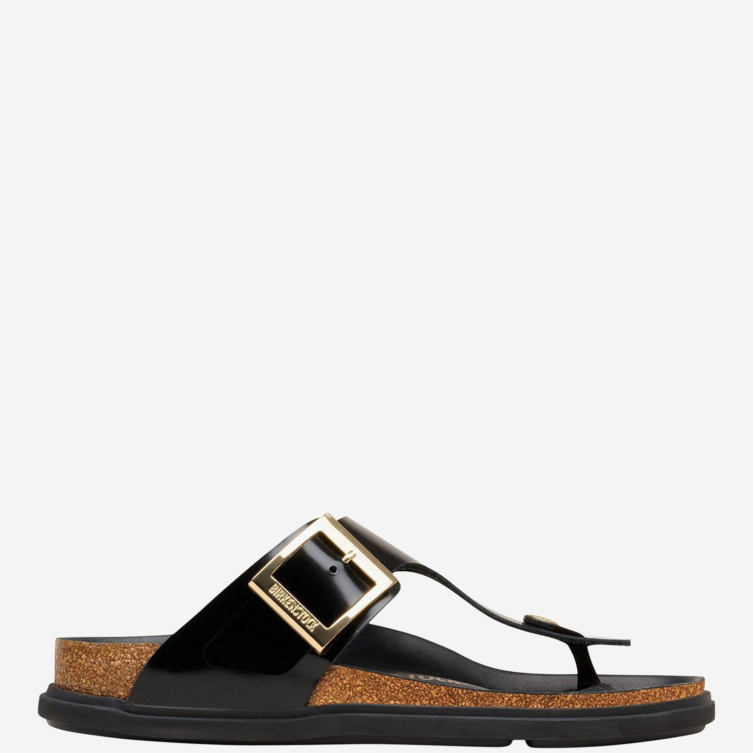 Birkenstock Gizeh Droplet Sandals — Black, view 4