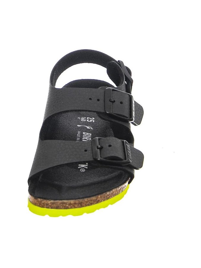 Birkenstock Logo-Detailed Synthetic Sandals — Black, view 3