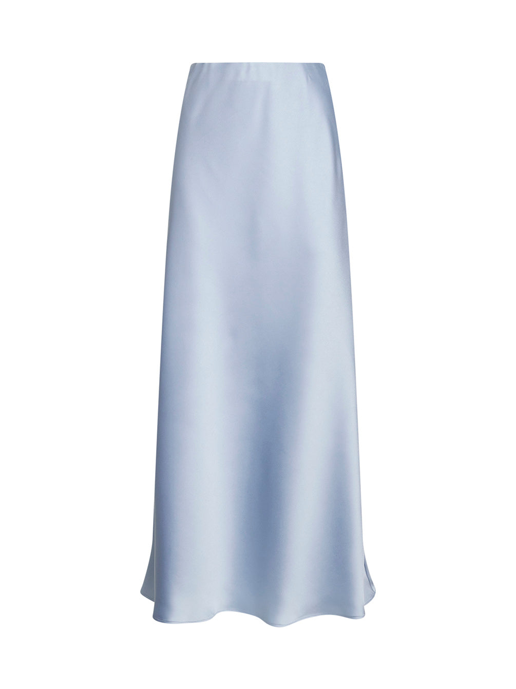 Blanca Vita Satin Long Bias Skirt — Blue by Blanca Vita