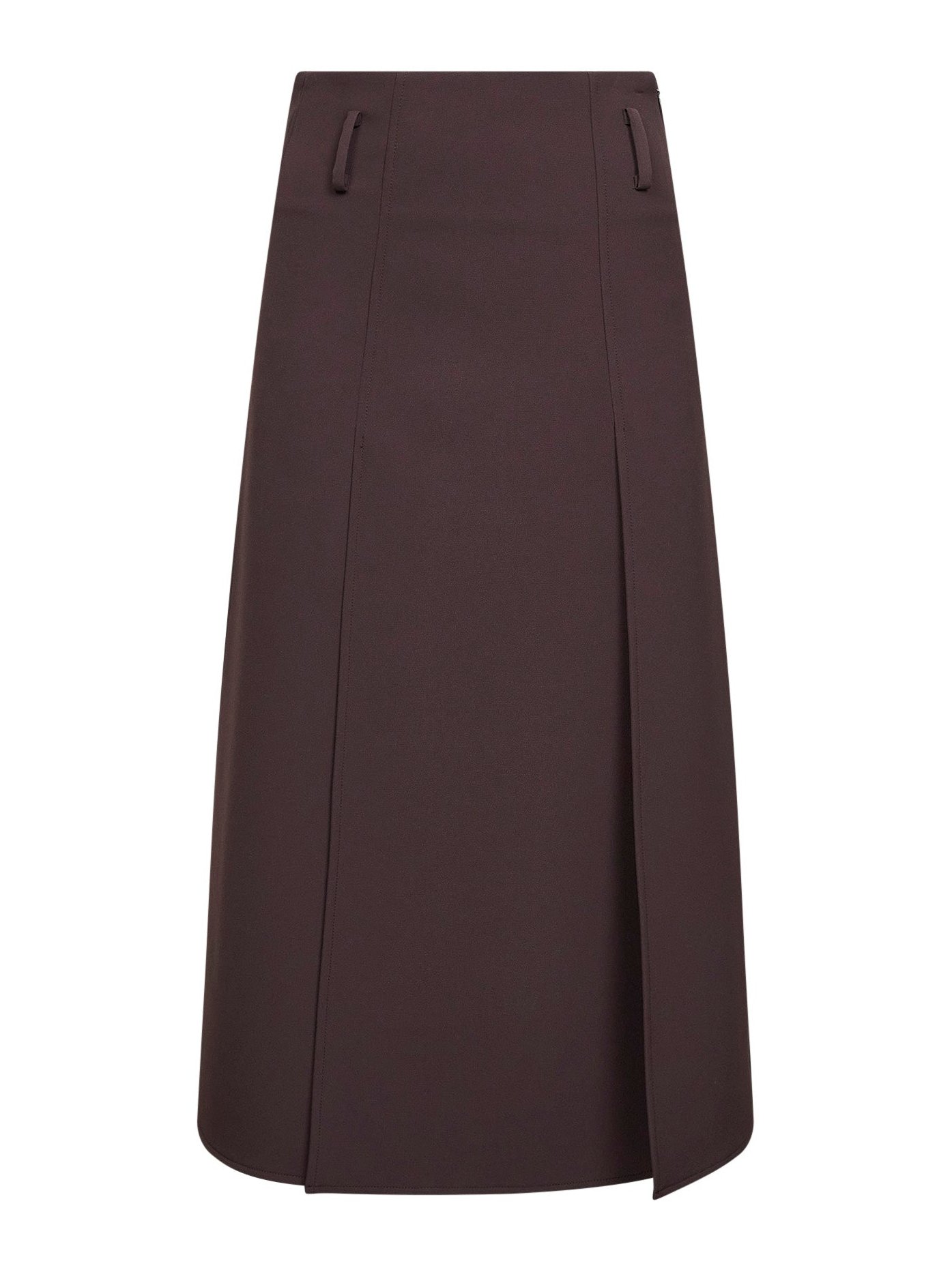Blanca Vita Paneled Jersey Skirt — Brown by Blanca Vita