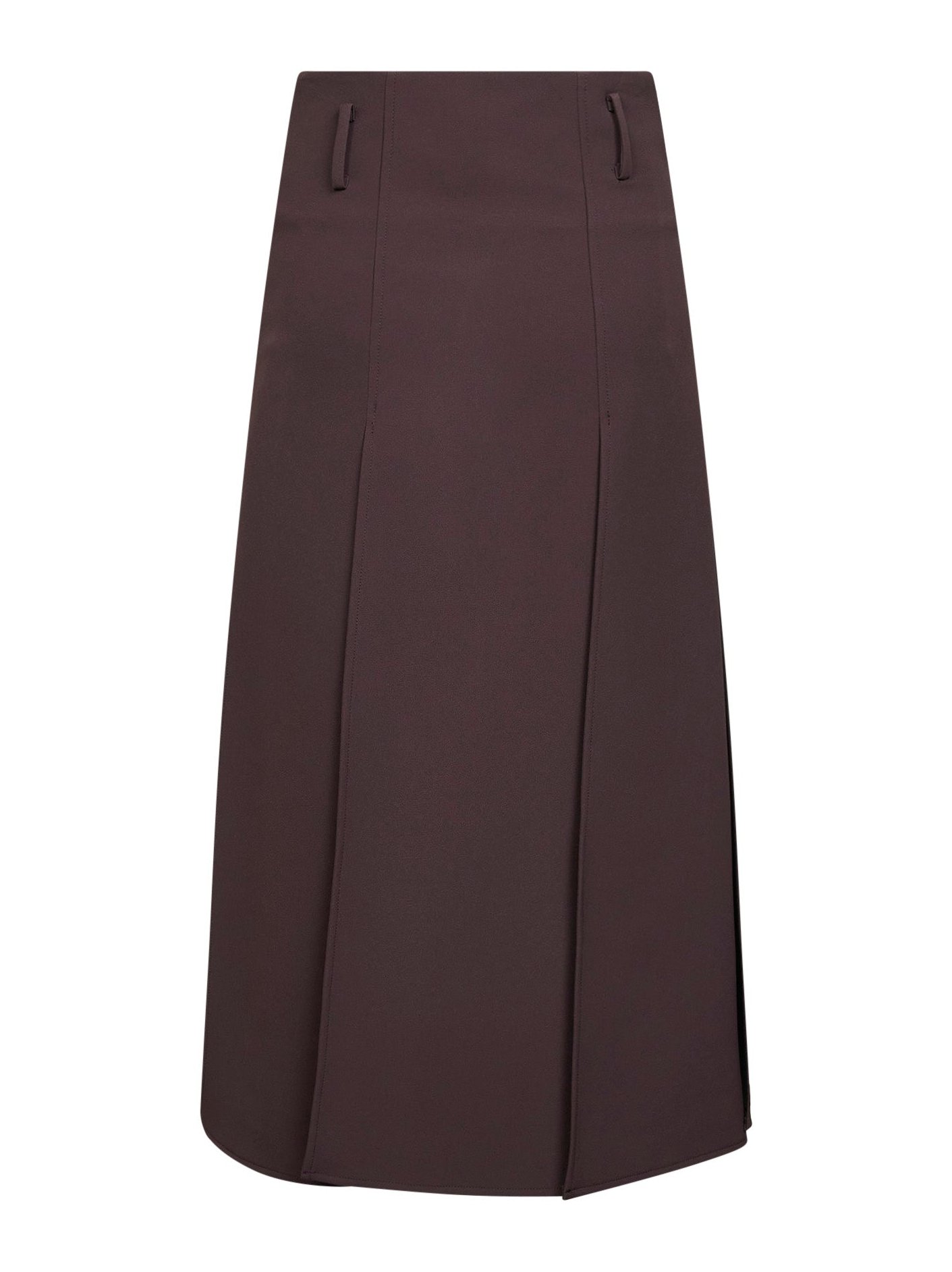 Blanca Vita Paneled Jersey Skirt — Brown, view 2