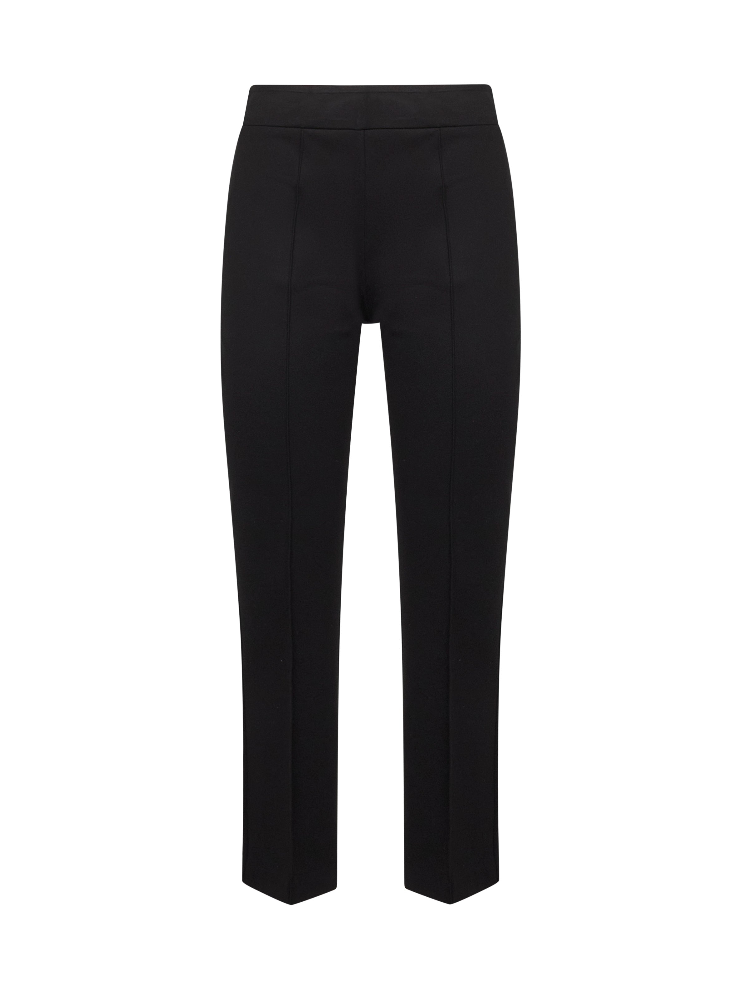 Blanca Vita Stretch Jersey Flared Trousers — Black by Blanca Vita