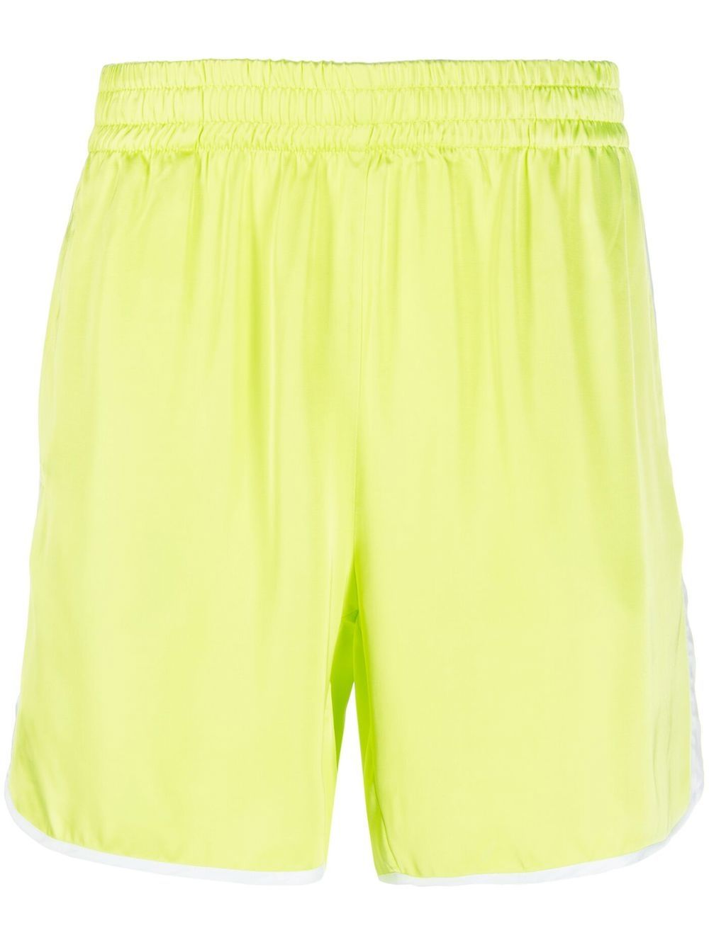 Blue Sky Inn Contrasting-Side Track Shorts — lime green by Blue Sky Inn