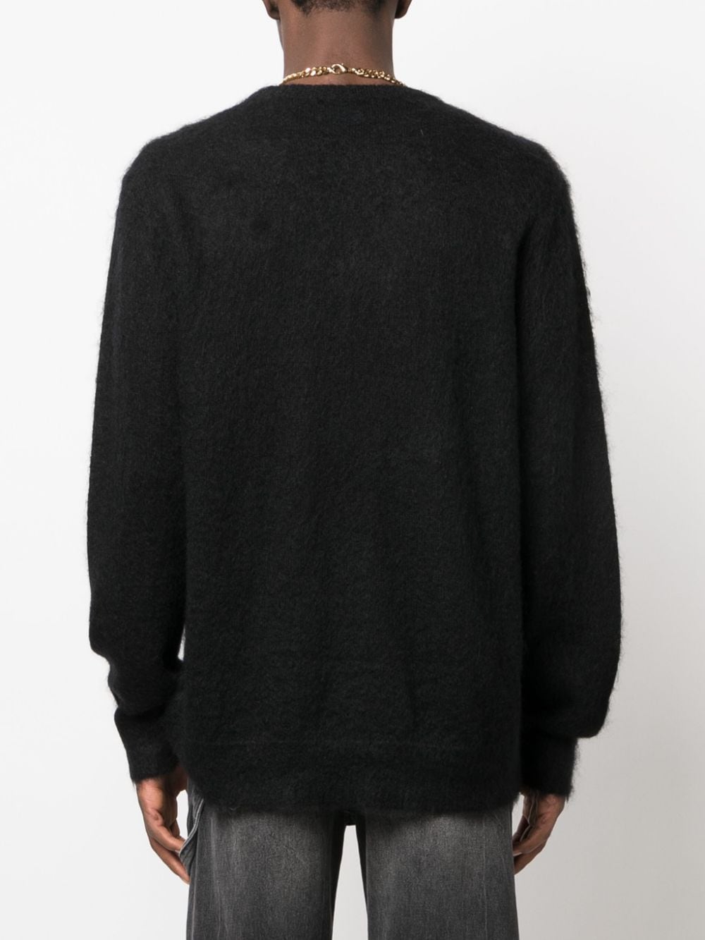 Blue Sky Inn Logo-Print Wool Blend Sweater — Black, view 4