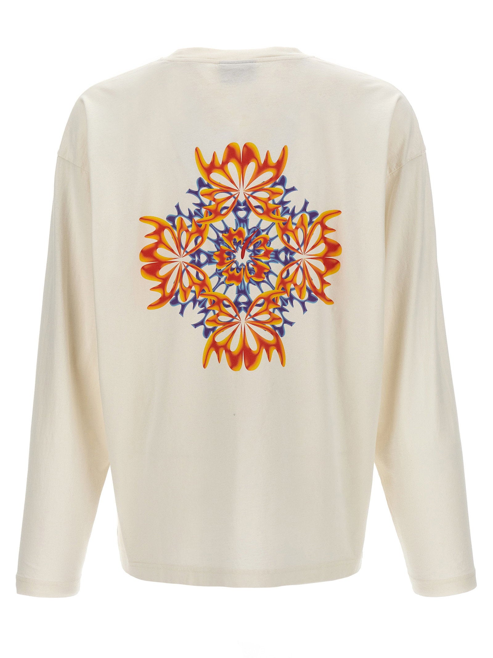 Bluemarble Trippy Leaves Print T-shirt — Cream, view 2