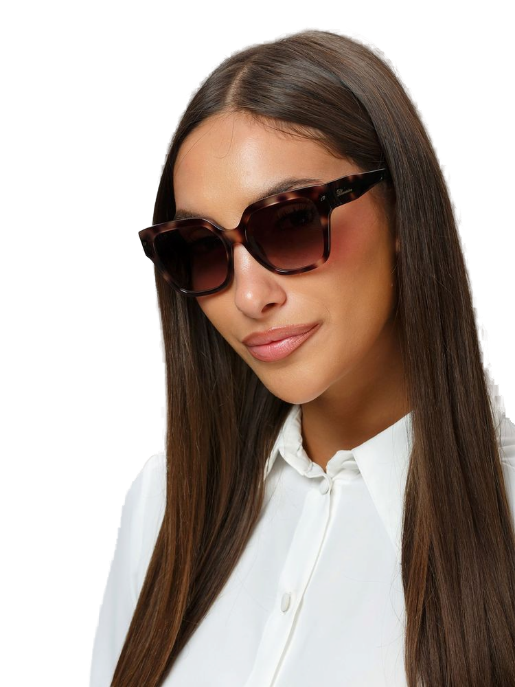 Blumarine SBM905 Havana Brown Acetate Sunglasses — Brown, view 2