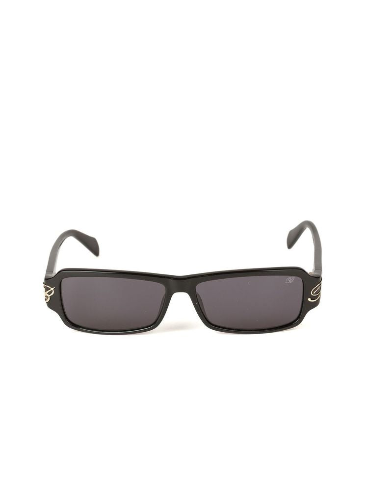 Blumarine SBM906 Smoke-Tinted Acetate Sunglasses — Black, view 2