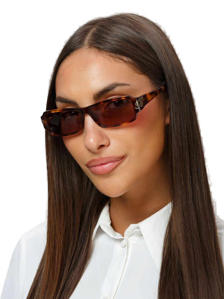 Blumarine SBM906 Tortoiseshell Acetate Sunglasses — Yellow by Blumarine
