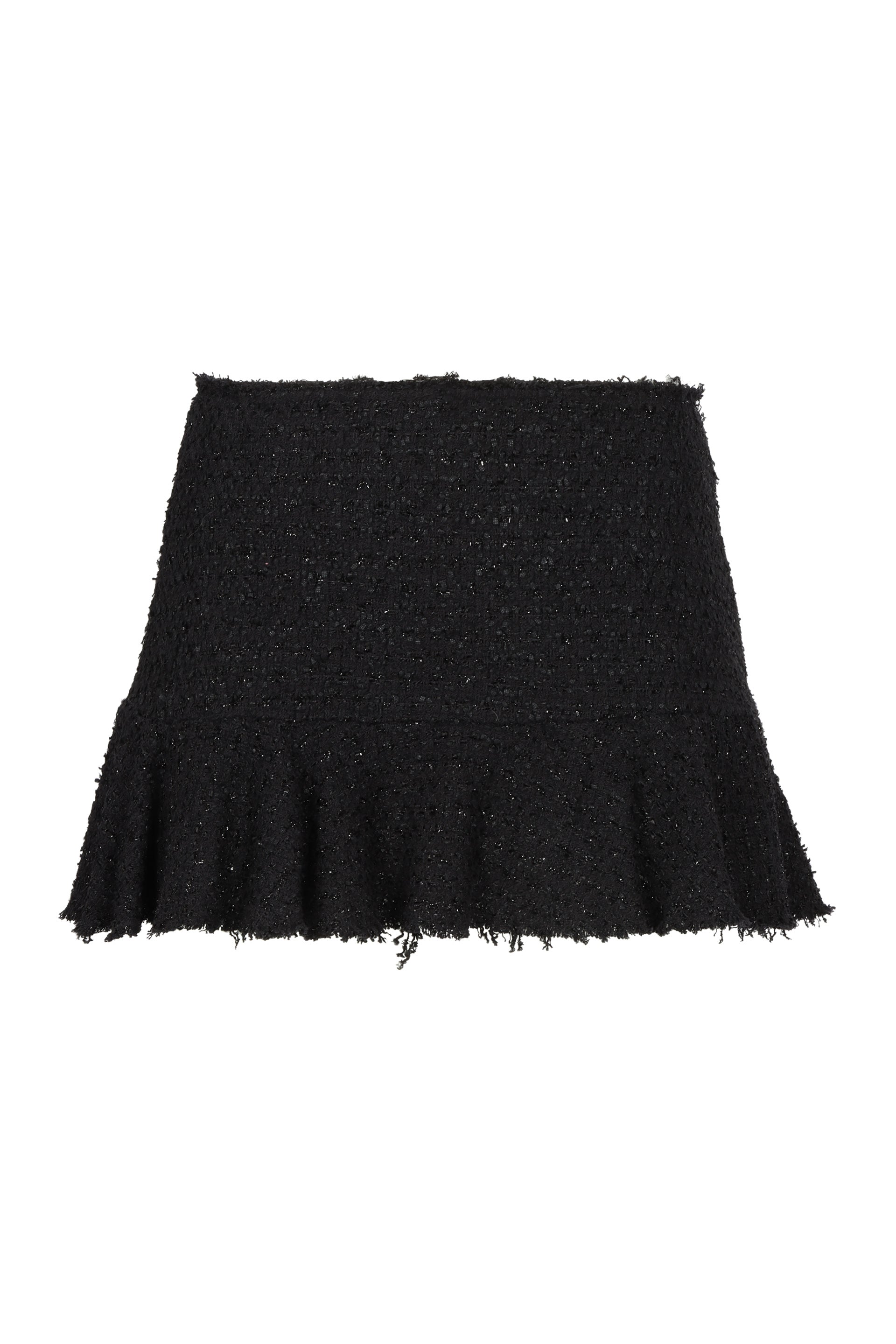 Blumarine Bouclé Lurex Knit Skirt — Black by Blumarine