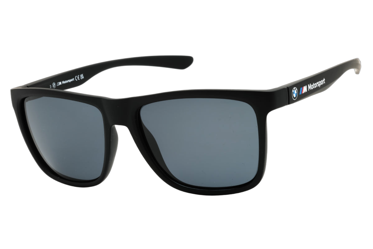 Bmw BS001502D Rectangle Full Rim Sunglasses — Black by Bmw