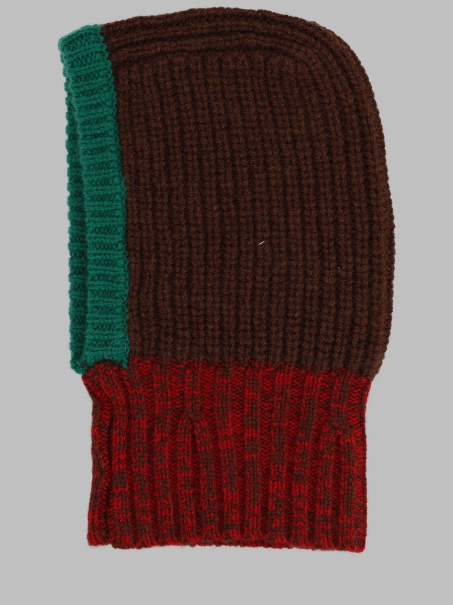 Bobo Choses B226AH037K_991 Ribbed Wool Balaclava — Brown, view 2