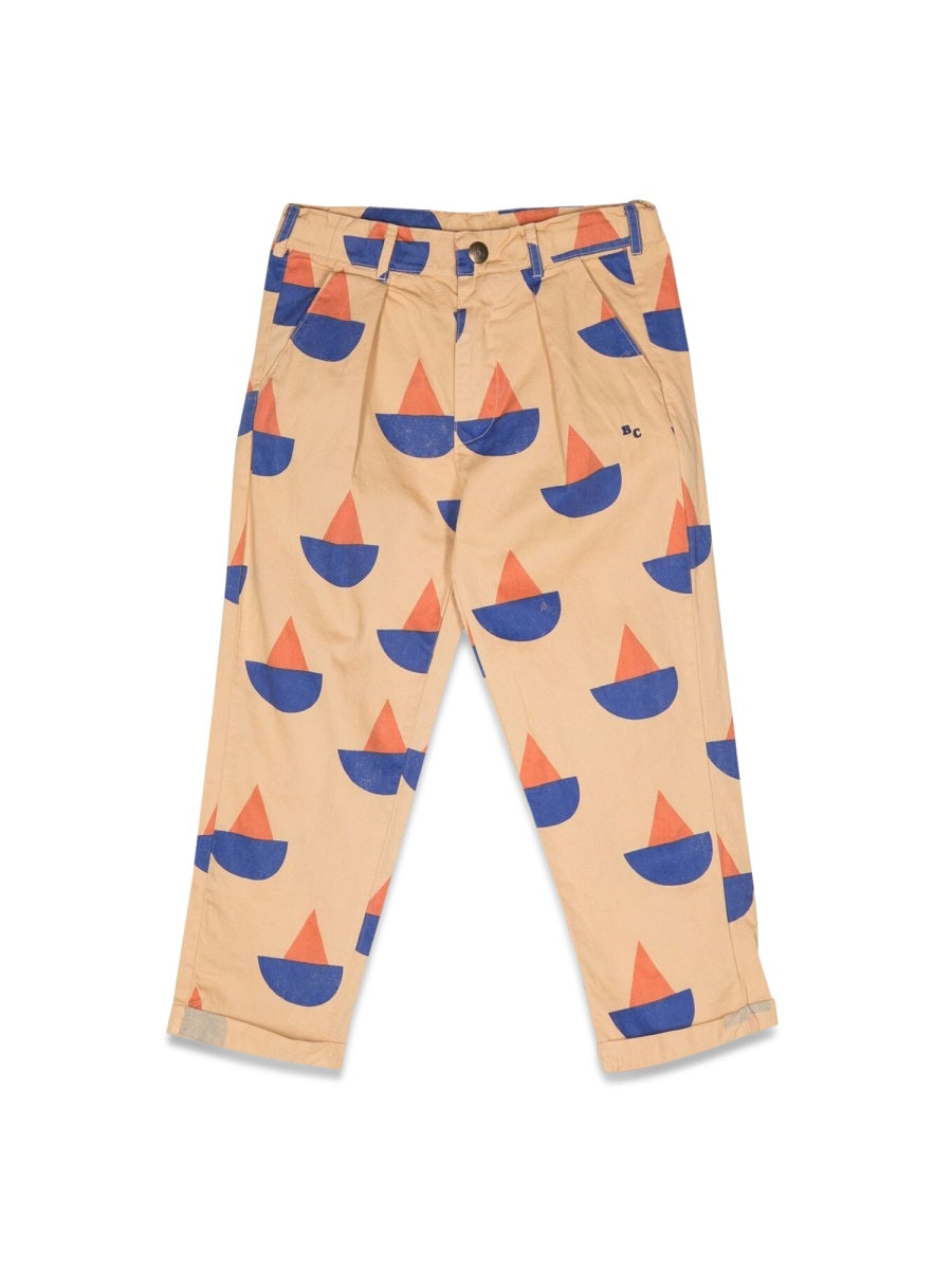 Bobo Choses Sailboat Print Organic Cotton Chino Trousers — Multicolor by Bobo Choses