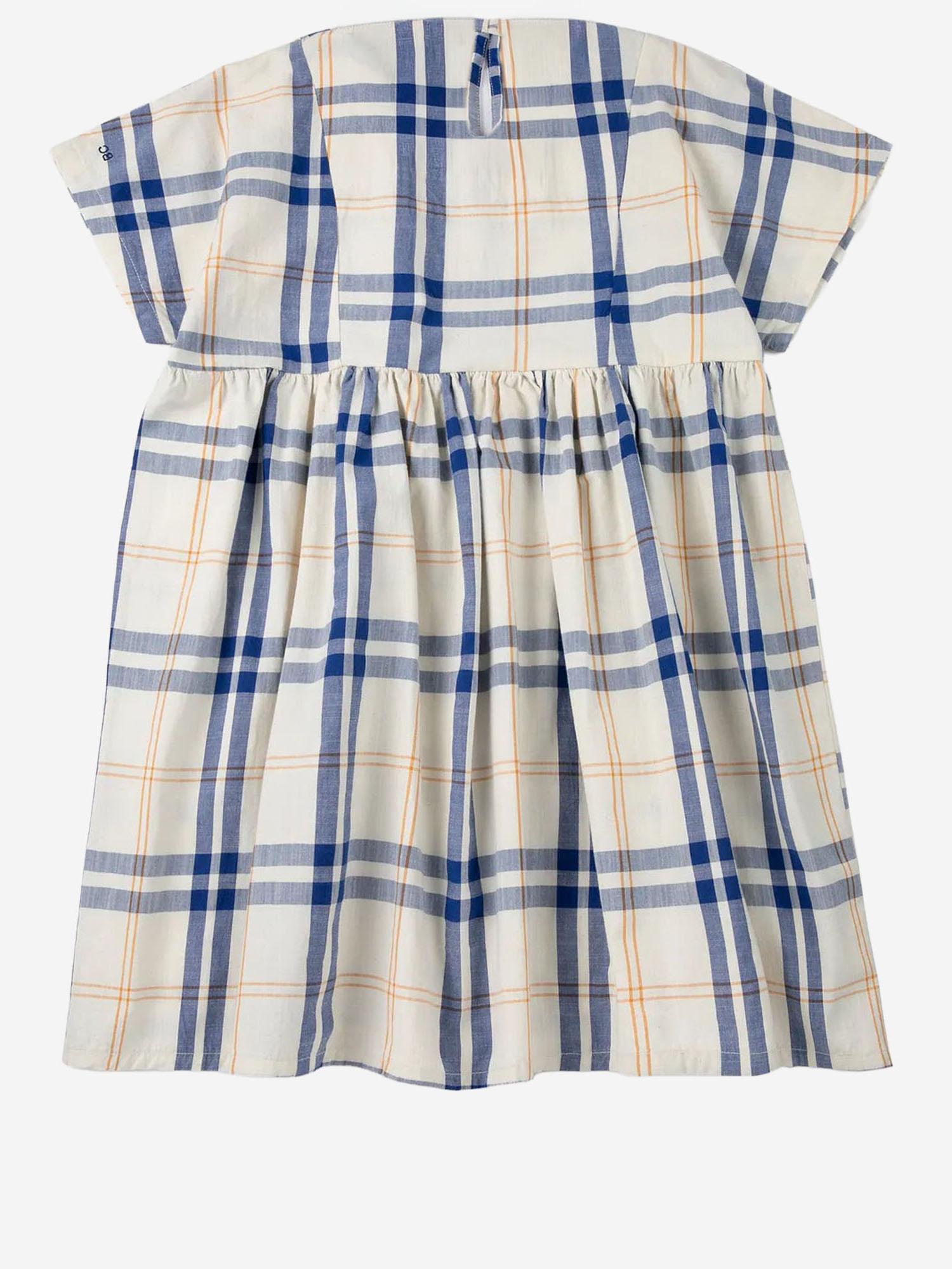 Bobo Choses Checked Cotton Dress — Multicolor, view 2