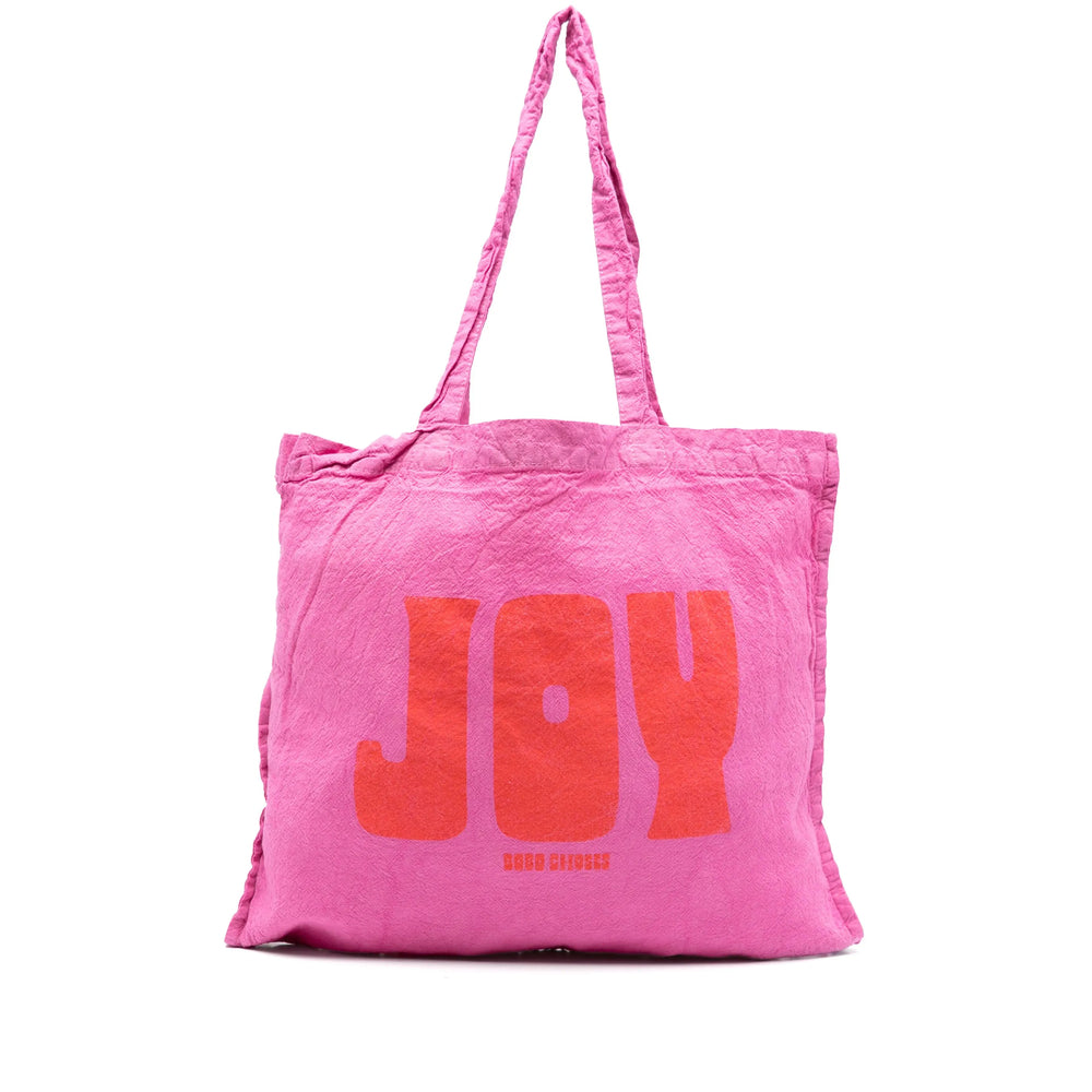 Bobo Choses Logo-Print Cotton Mini Bag — Pink, view 4
