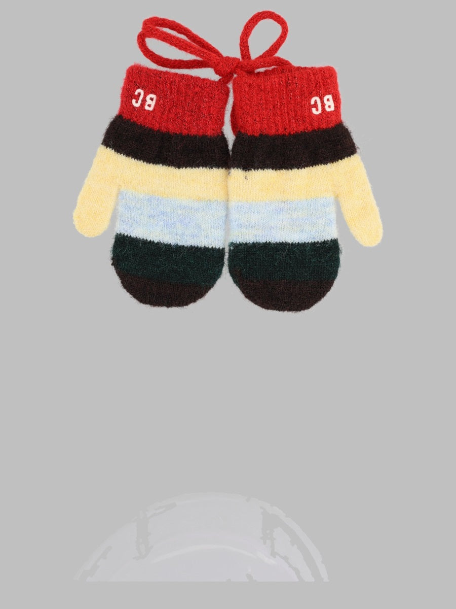 Bobo Choses Striped Knitted Mittens by Bobo Choses