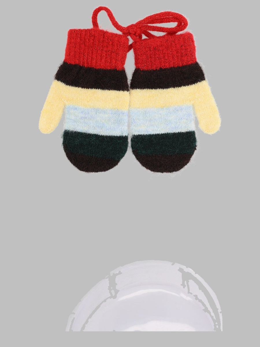 Bobo Choses Striped Knitted Mittens, view 2