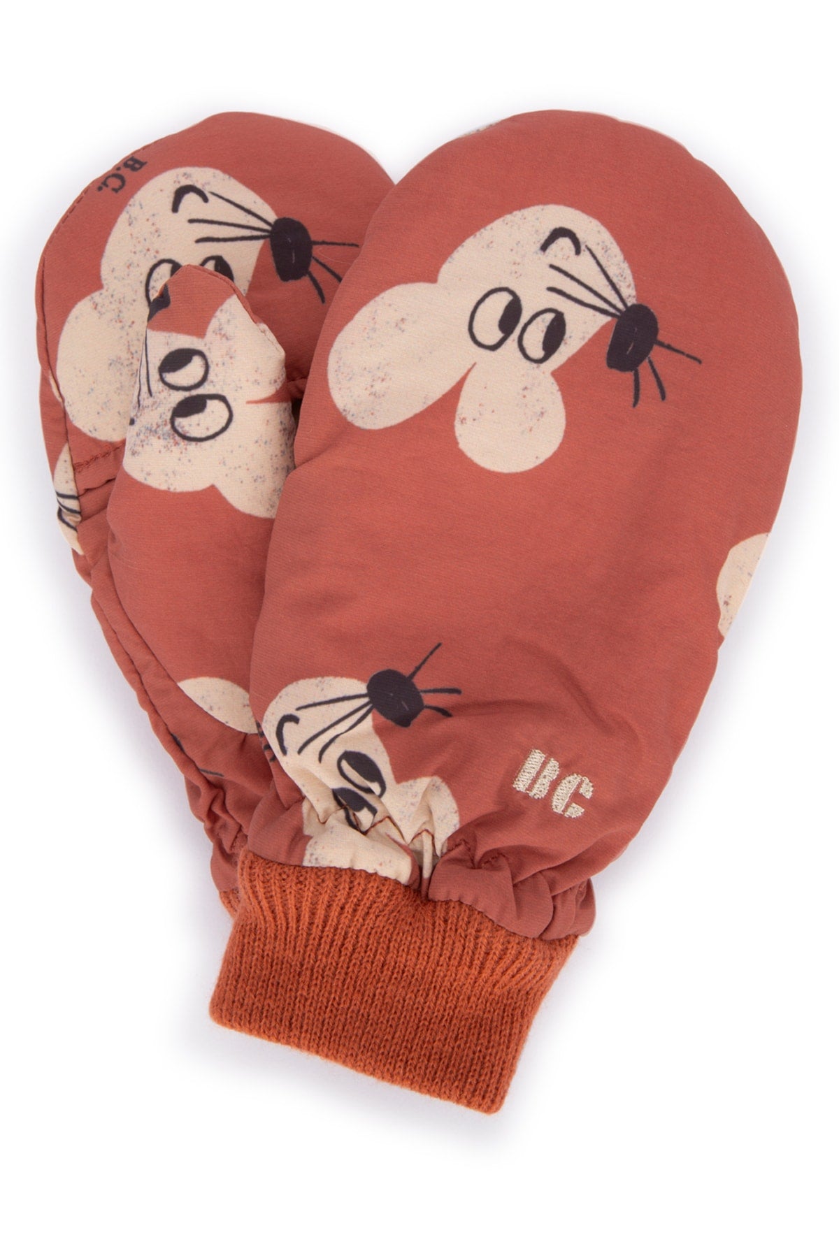Bobo Choses Illustrated Character Mittens — Red by Bobo Choses