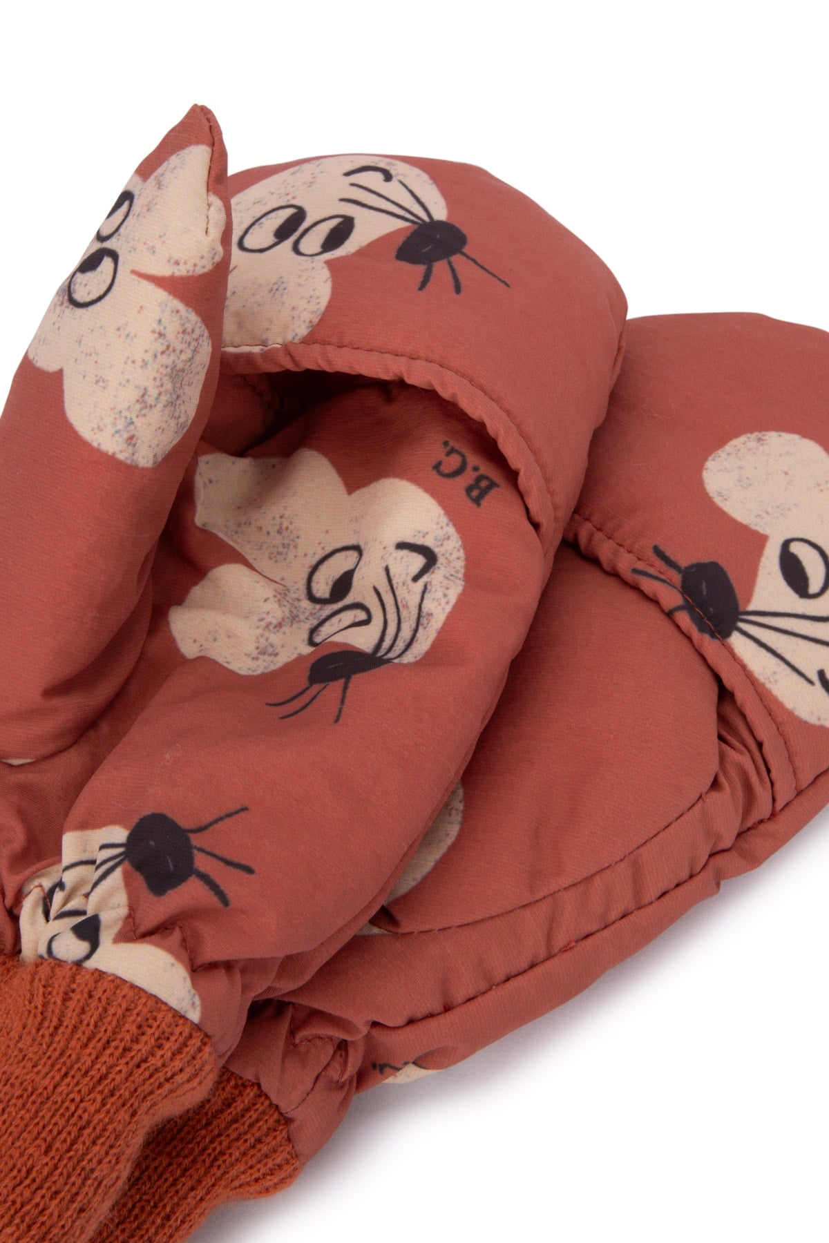 Bobo Choses Illustrated Character Mittens — Red, view 2