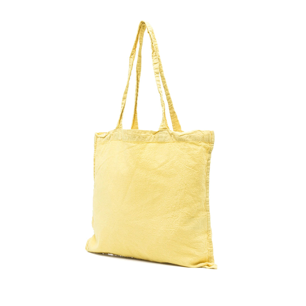 Bobo Choses Logo-Print Cotton Tote Bag — Yellow, view 2