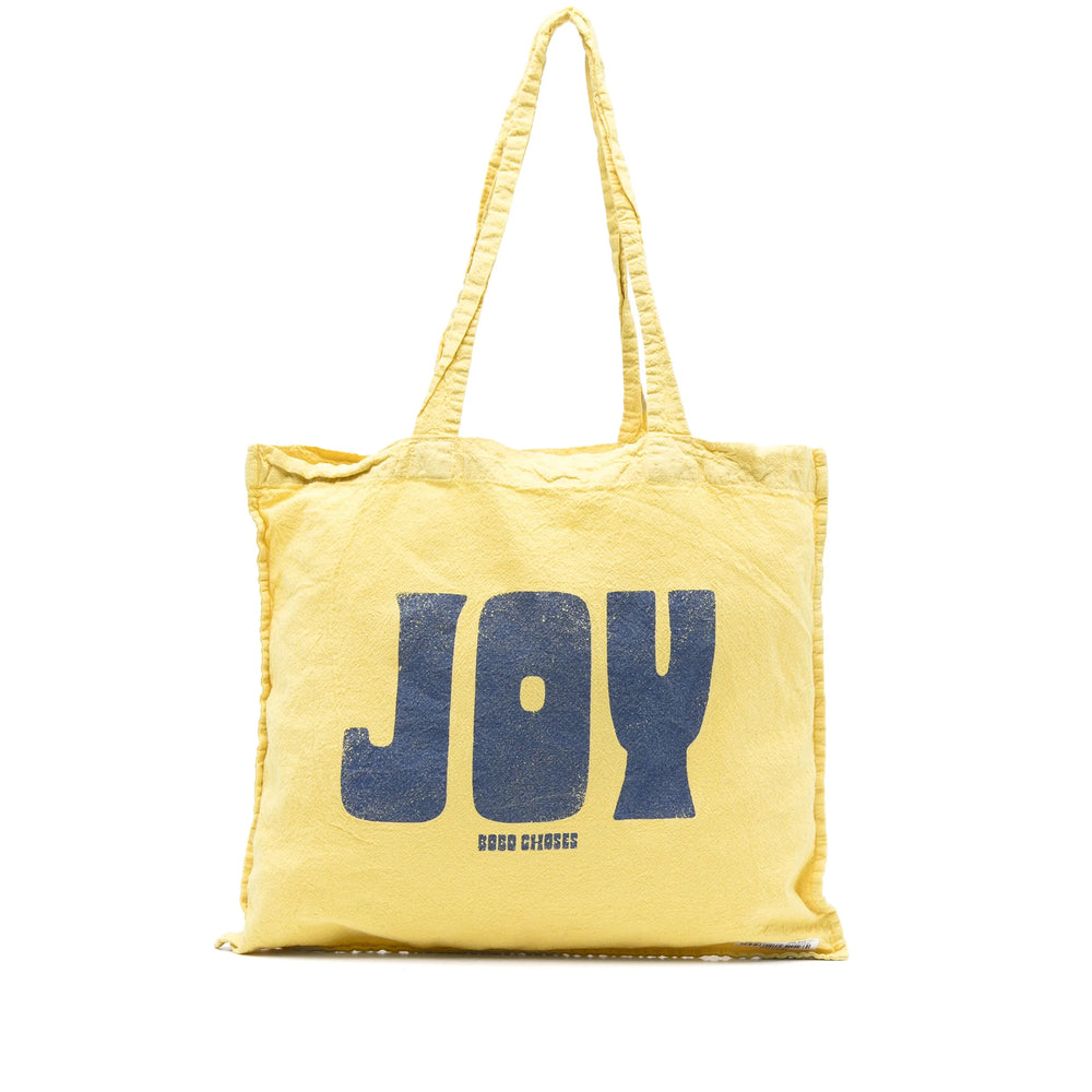 Bobo Choses Logo-Print Cotton Tote Bag — Yellow, view 3