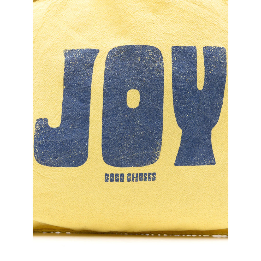 Bobo Choses Logo-Print Cotton Tote Bag — Yellow, view 4
