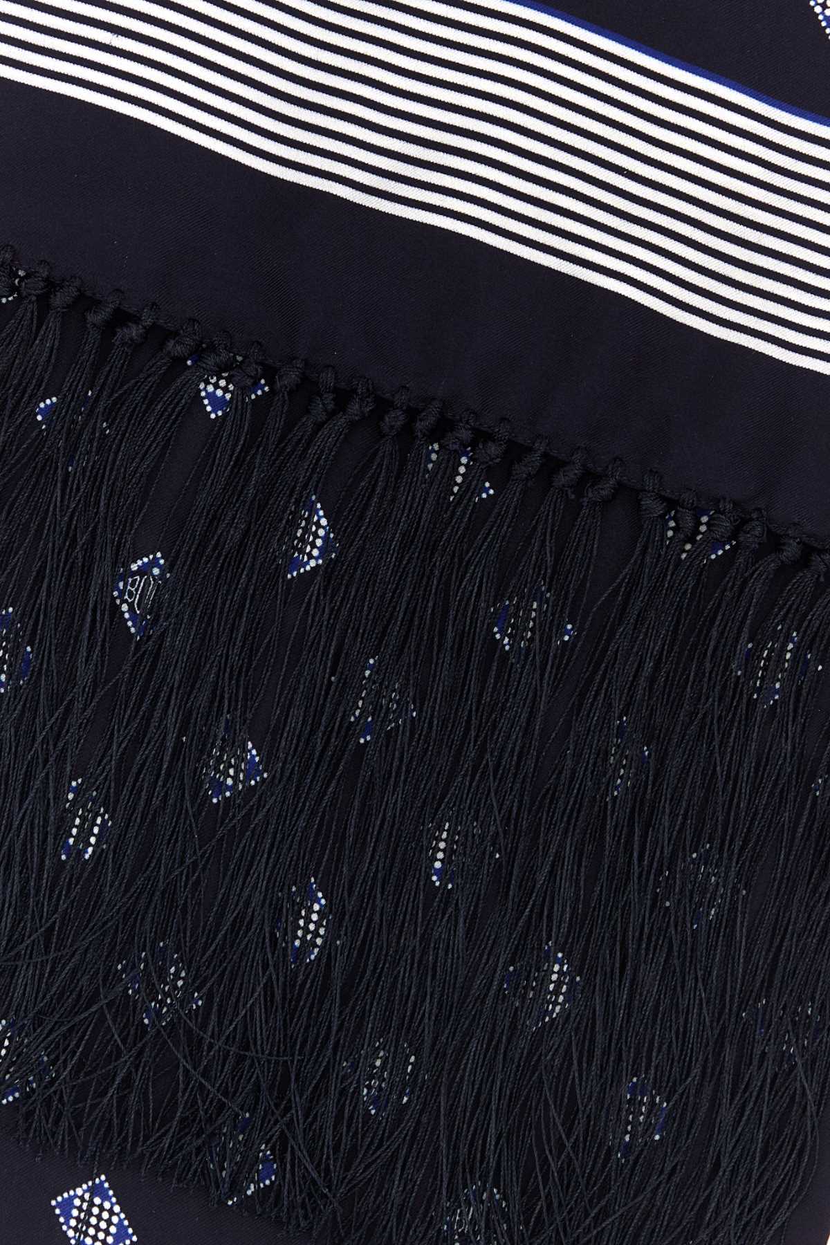 Bode Diamond Scarf — Navy, view 2