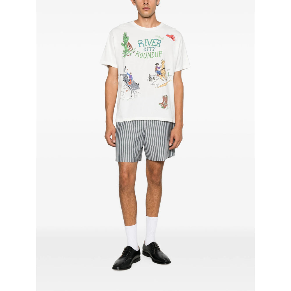Bode Graphic Print T-Shirt — White, view 5