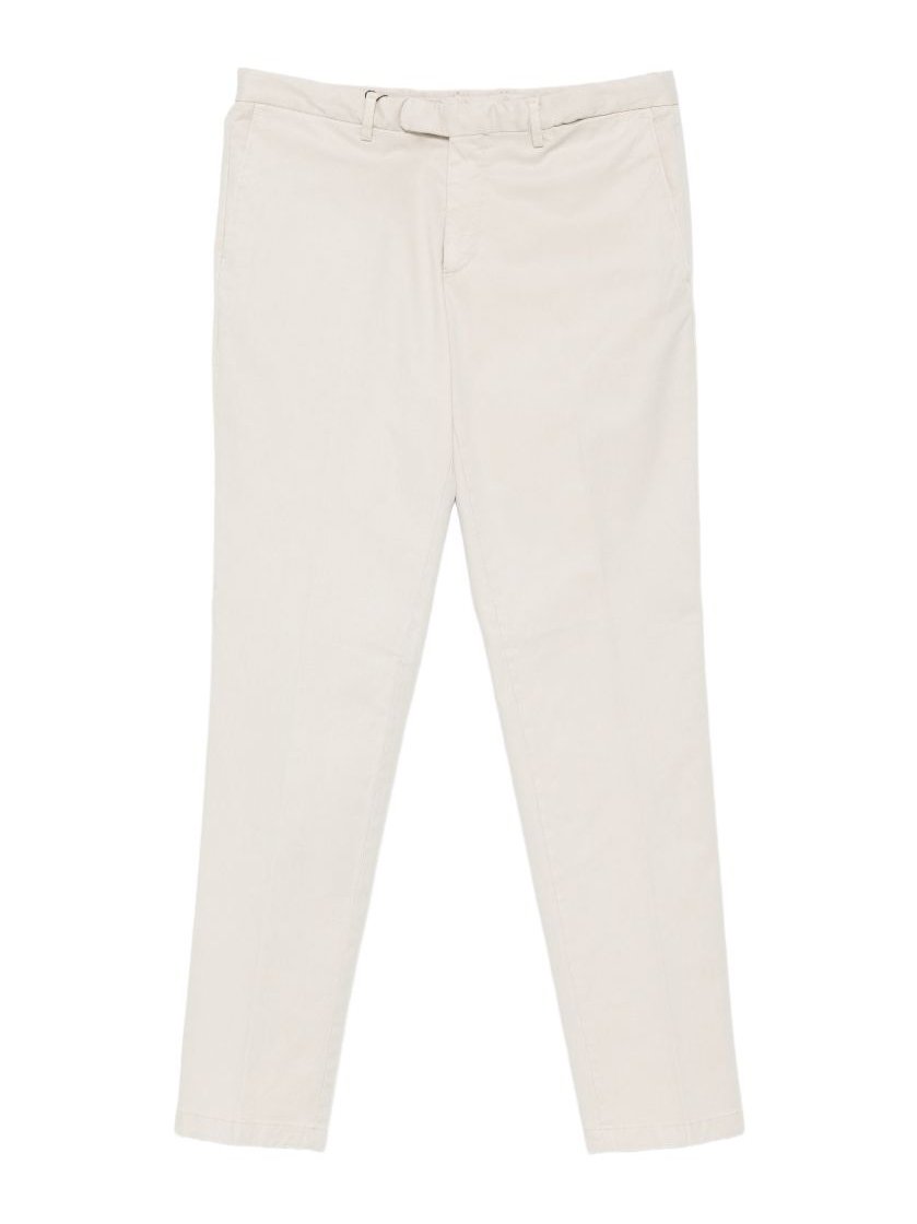 Boglioli Cotton Blend Trousers — Beige by Boglioli