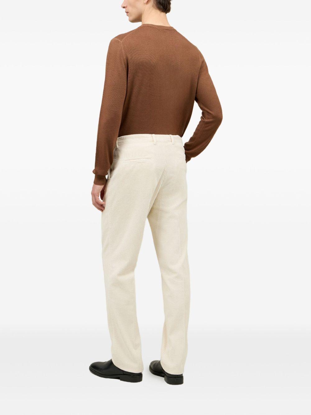Boglioli Cotton-Modal Trousers — White by Boglioli