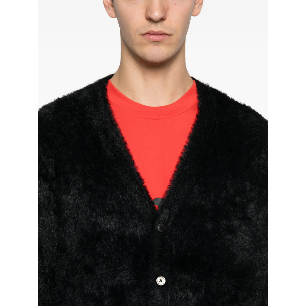 Boiler Room Button-Fastening Nylon Cardigan — Black, view 2