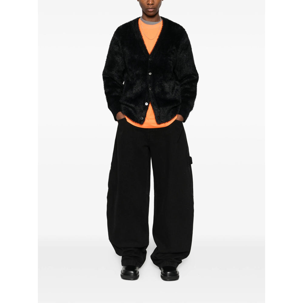 Boiler Room Button-Fastening Nylon Cardigan — Black, view 5