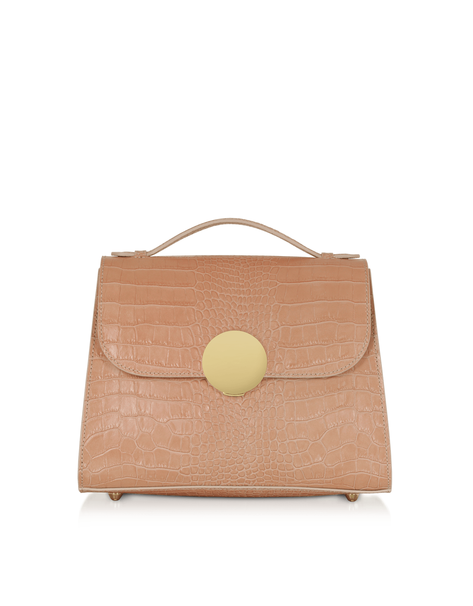 Bombo Croco Top-Handle Satchel Bag by LePARMENTIER Paris