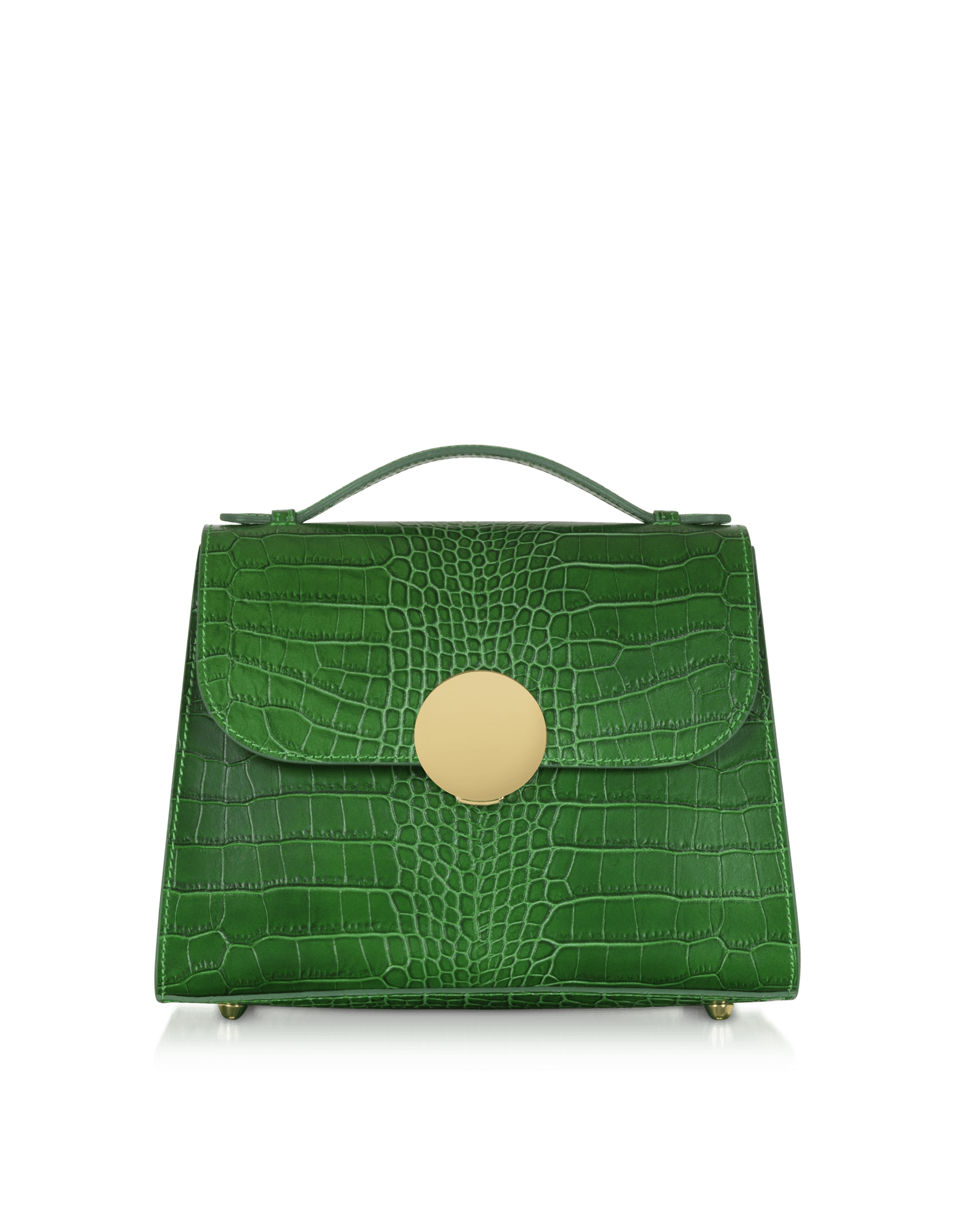 Bombo Croco Top-Handle Satchel Bag by LePARMENTIER Paris