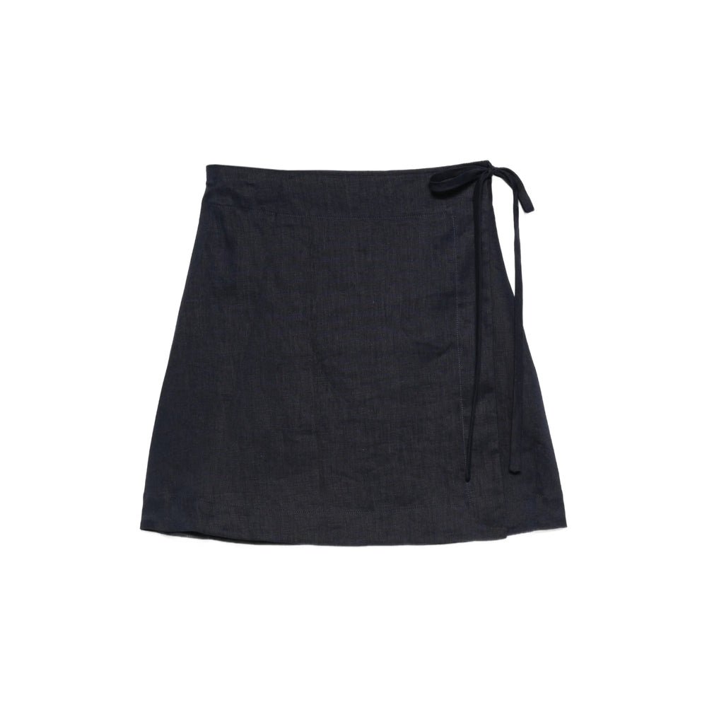 Bondi Born Leiden Wrap Skirt — Navy by Bondi Born